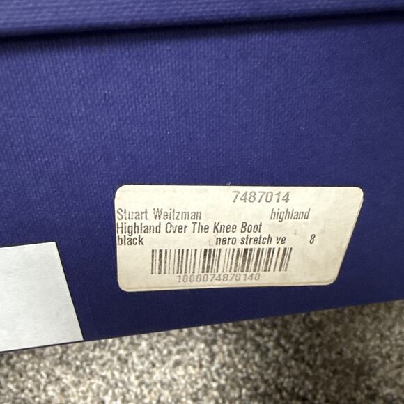 Stuart Weitzman Highland Nero Stretch Velvet Over-the-Knee Boot sz 8 New Imperf - Picture 16 of 16